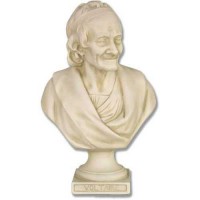Voltaire Bust Fiberglass Resin Indoor/Outdoor Garden Bust