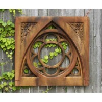 Oak Leaf Tracery Sq. No Glass Fiberglass Resin Indoor/Outdoor Garden Statue