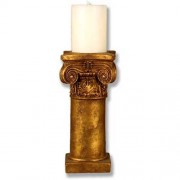 Smooth Ionic Candleholder - Lightweight Fiberglass Resin - Indoor/Outdoor Statue