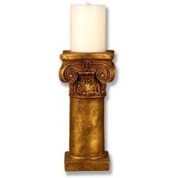 Smooth Ionic Candleholder - Lightweight Fiberglass Resin - Indoor/Outdoor Statue