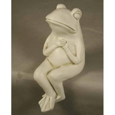 Drama Frog 8in. - Fiberglass Resin - Indoor/Outdoor Statue/Sculpture -  - F8168