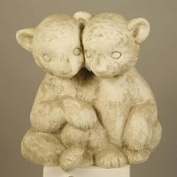 Twin Bear Cubs 14in. (Cp - Fiberglass Resin - Indoor/Outdoor Statue