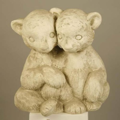 Twin Bear Cubs 14in. (Cp - Fiberglass - Indoor/Outdoor Statue -  - F8245