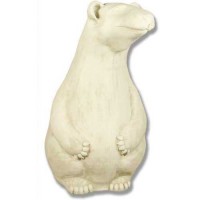 Big Happy Polar Bear 26in. - Fiberglass Resin - Indoor/Outdoor Statue/Sculpture