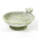 Finch Bird Bath 6in. Fiber Stone Resin Indoor/Outdoor Garden Statue -  - FS8301