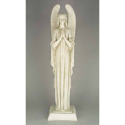Somber Angel 40 Inch Fiberglass Indoor/Outdoor Statue/Sculpture -  - F7118