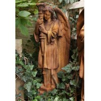 Majestic Angel Guard Right - Fiberglass Resin - Indoor/Outdoor Statue