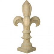 Fleur De Lis Monticello 35in. Fiberglass Resin Indoor/Outdoor Statue