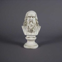 Da Vinci Bust - Large 12in. - Fiberglass Resin - Indoor/Outdoor Statue
