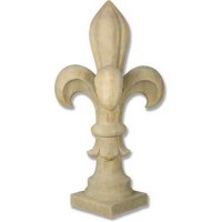 Fleur De Lis Home Decor - 24in. - Fiberglass Resin - Indoor/Outdoor Garden Statue