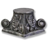 Gothic Case Cap. Candleholder - Lightweight Fiberglass Resin - Outdoor Statue