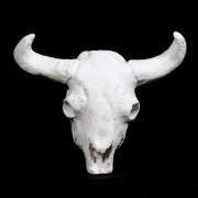 Cow Skull Tiny - Fiberglass Resin Indoor/Outdoor Garden Statue