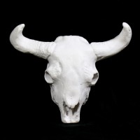 Cow Skull Tiny - Fiberglass Resin Indoor/Outdoor Garden Statue