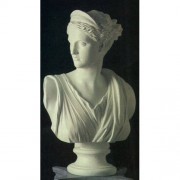 Diana Bust Medium 19in. High Fiberglass Resin Indoor/Outdoor Garden