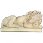 Kaplan Sleeping Lion Fiberglass Resin Indoor/Outdoor Garden