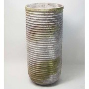 Arch Ribbed cylinder 44in. Fiberglass Resin Indoor/Outdoor Garden