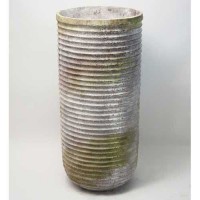 Arch Ribbed cylinder 44in. Fiberglass Resin Indoor/Outdoor Garden