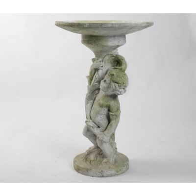 Boy Of Barga Birdbath - Fiber Stone Resin - Indoor/Outdoor Statue - - FS8890 Boy Of Barga Birdbath - Fiber Stone Resin - Indoor/Outdoor Statue - - FS8890