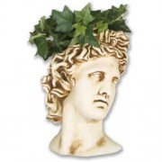 Apollo Head Planter 17in. Fiberglass Resin Indoor/Outdoor Garden / Patio