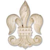 Fleur De Lis Of Old 23" - Fiberglass Resin Indoor/Outdoor Garden Statue