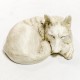 Curled up Shepherd Dog Fiberglass Indoor/Outdoor Garden -  - F8651