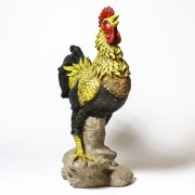 Rooster Crowing 28in. Fiberglass Resin Indoor/Outdoor Garden Statue