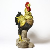 Rooster Crowing 28in. Fiberglass Resin Indoor/Outdoor Garden Statue