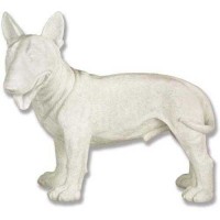 Bull Terrier 19in. White - Fiberglass Resin - Indoor/Outdoor Statue