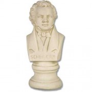 Franz Peter Schubert Bust Small 11in. High - Fiberglass Resin Outdoor Statue