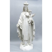 Our Lady Of Mount Carmel Holding Baby Jesus Life-size 5' - Lightweight Fiberglass Resin - Indoor/Outdoor Statue