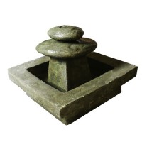 Zen Ishi Fountain Fiberglass Resin Indoor/Outdoor Garden Statue