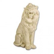 Sitting Lion De Bagni Delucca - Fiberglass Resin - Outdoor Statue Sitting Lion De Bagni Delucca - Fiberglass Resin - Outdoor Statue