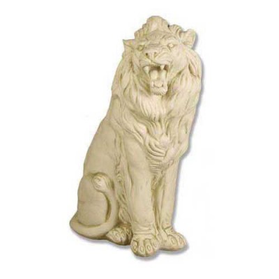 Sitting Lion De Bagni Delucca - Fiberglass - Outdoor Statue - - F9322 Sitting Lion De Bagni Delucca - Fiberglass - Outdoor Statue - - F9322
