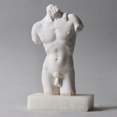 David Torso 9in. High - Carrara Marble Indoor/Outdoor Garden Statue -  - 101572