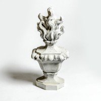 Flaming Belgian Finial Fiberglass Resin Indoor/Outdoor Garden Statue