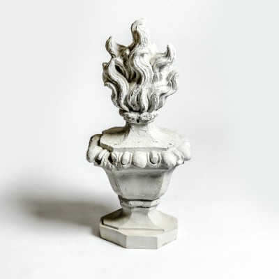 Flaming Belgian Finial Fiberglass Indoor/Outdoor Garden Statue -  - F6838