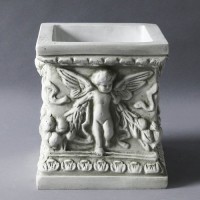 Square Patio Planter 8 Fiberglass Resin Indoor/Outdoor Garden / Patio Statue
