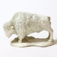 Bison Buffalo Fiberglass Resin Indoor/Outdoor Garden Statue