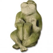 Bongo Frog Jazz 14in. Fiberglass Resin Indoor/Outdoor Garden