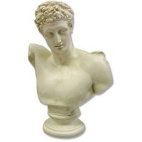Hermes Bust Small 13H Fiberglass Resin Indoor/Outdoor Garden Statue