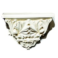 Horizontal Leaf Bracket Fiberglass Resin Indoor/Outdoor Garden