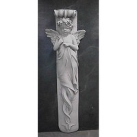 Palazzo Angel Relief 33in. - Fiberglass Resin - Indoor/Outdoor Statue