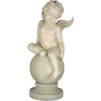 Mike Angel Cherub 16 Inch Fiberglass Resin Indoor/Outdoor Statue