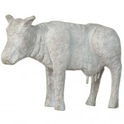 Garden Cow 16in. - Fiberglass Resin - Indoor/Outdoor Garden Statue