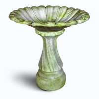 Blooming Birdbath Fiberglass Resin Indoor/Outdoor Statue/Sculpture
