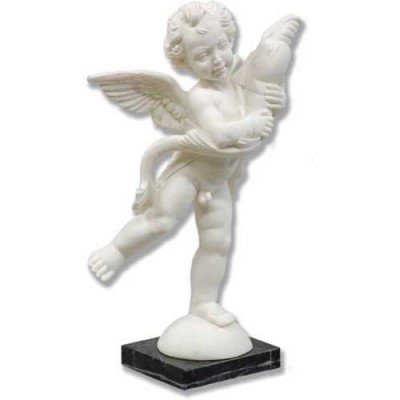 Puttino By Verrocchio - Carrara Marble Indoor/Outdoor Garden Statue -  - 220880