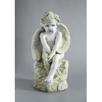 Nuriel Angel On Base Fiberglass Resin Indoor/Outdoor Garden Statue