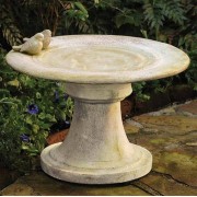 Giannola Birdbath Fiberglass Resin Indoor/Outdoor Garden Statue