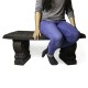 Curved Short Bench 17in. 42 W Fiber Stone Resin Indoor/Outdoor Statue - - FS7565 Curved Short Bench 17in. 42 W Fiber Stone Resin Indoor/Outdoor Statue - - FS7565
