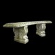 Curved Fiber Stone Outdoor Bench 18in. Fiber Stone Outdoor Statue -  - FS7566